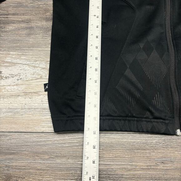 Nike Air Jordan Geometric Diamond Black Mens Large Full Zip Jumpman Track Jacket - Picture 9 of 11